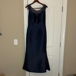 Montage by Mon Cheri Navy Maxi Dress